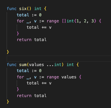 After: the call has been replaced by the sum logic